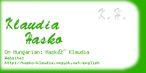 klaudia hasko business card